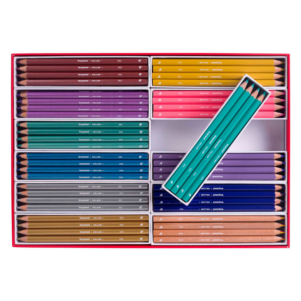 Bruynzeel méga coffret de crayons de couleur couleurs tendance métallisées