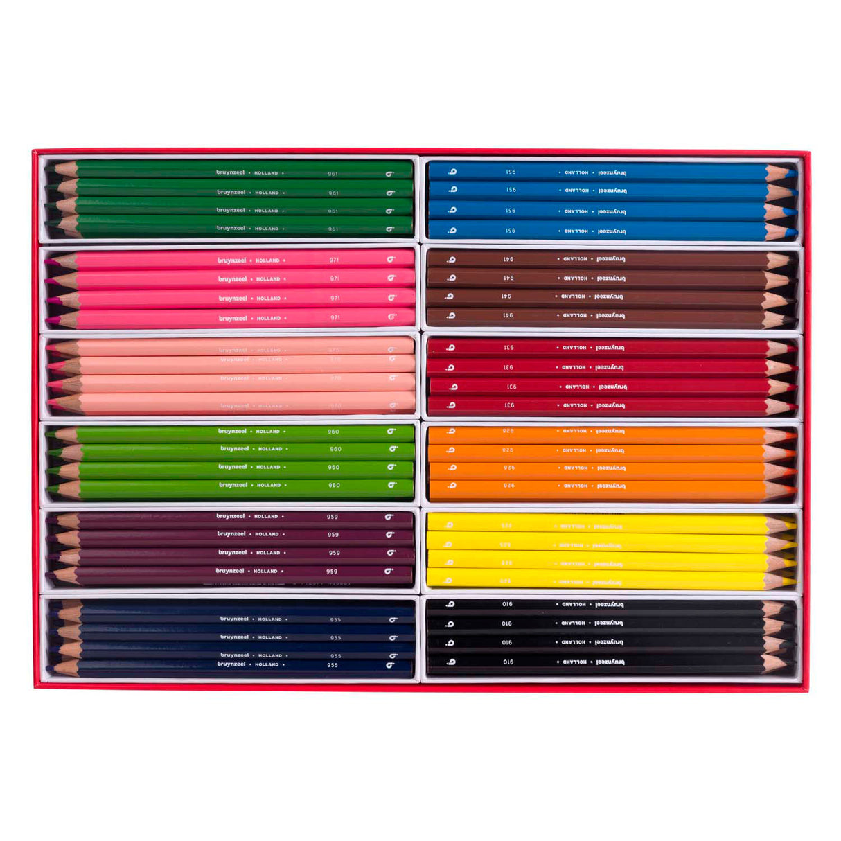 Ensemble de crayons de couleur méga Bruynzeel, 12x12 couleurs