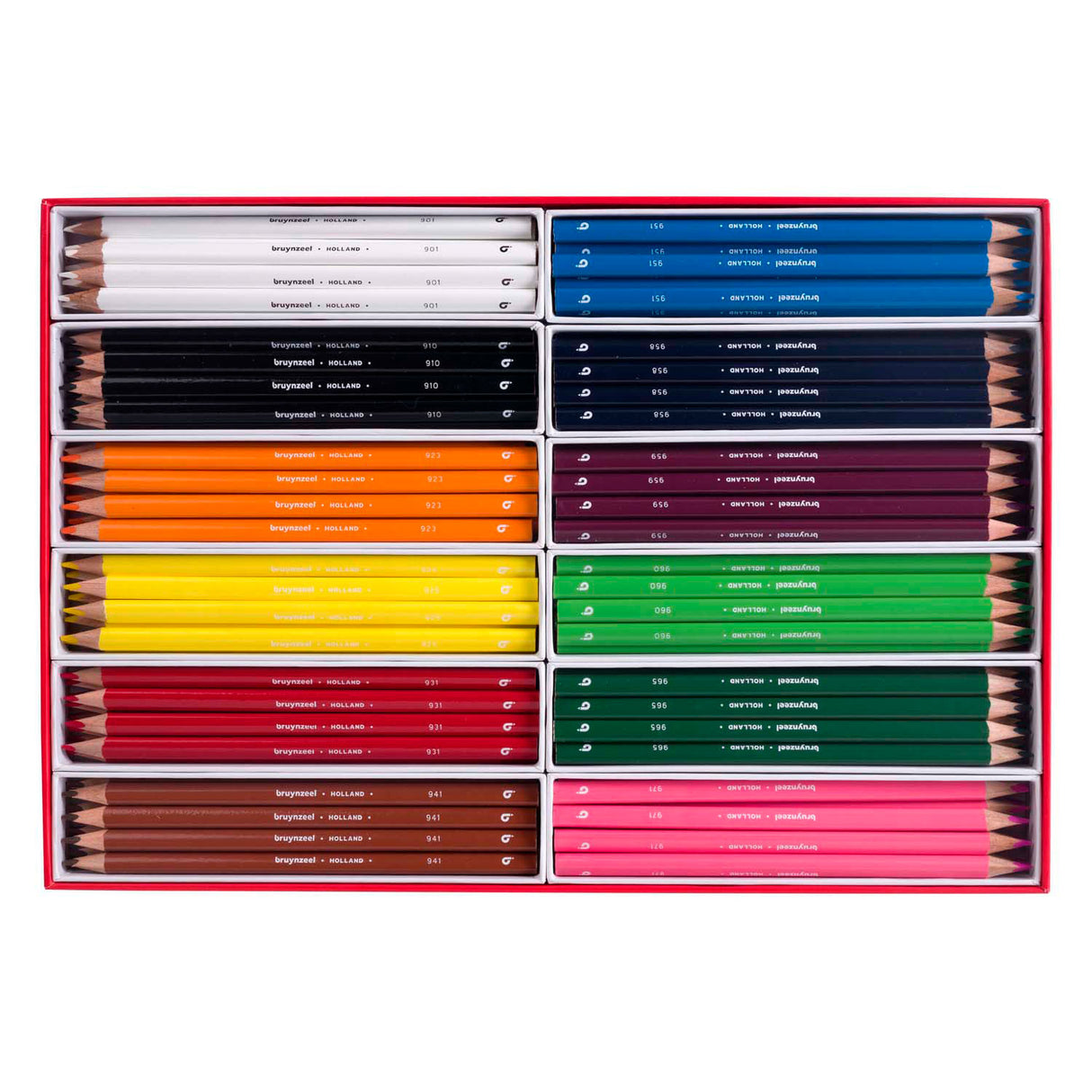 Ensemble de crayons de couleur triple Bruynzeel, 12x12 couleurs