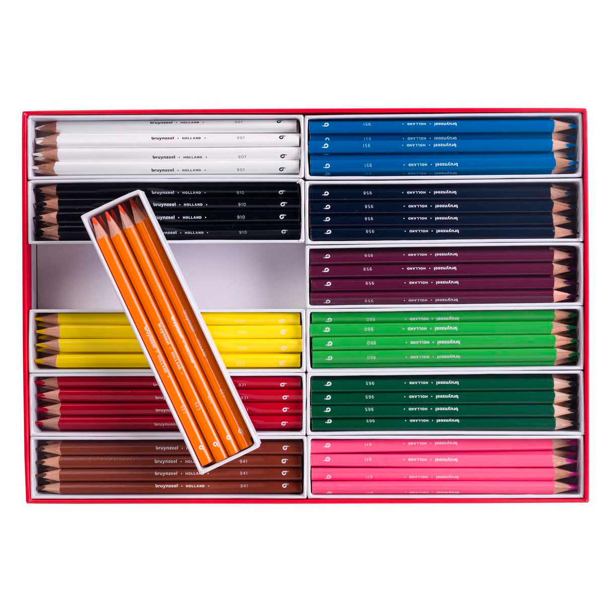 Ensemble de crayons de couleur triple Bruynzeel, 12x12 couleurs