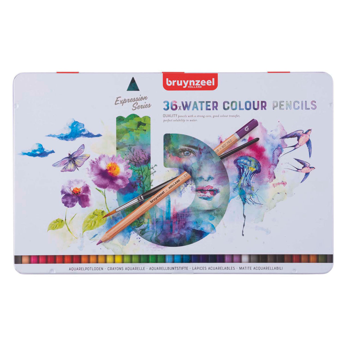 Crayons aquarellables expression Bruynzeel boîte 36