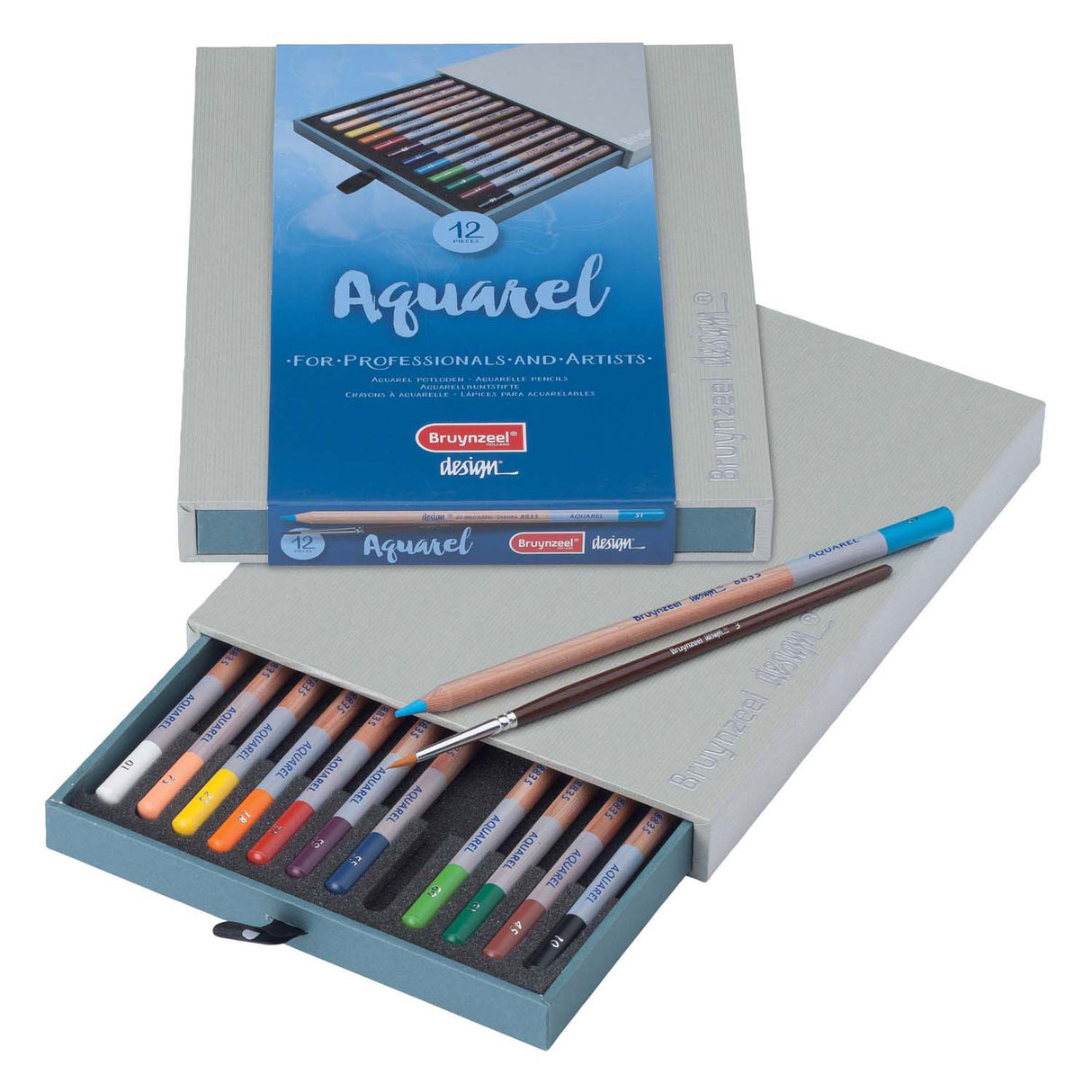 Crayons aquarellables Bruynzeel coffret 12