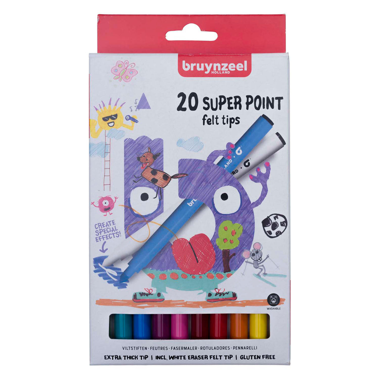 Ensemble de feutres Super Point pour enfants Bruynzeel, 20 couleurs
