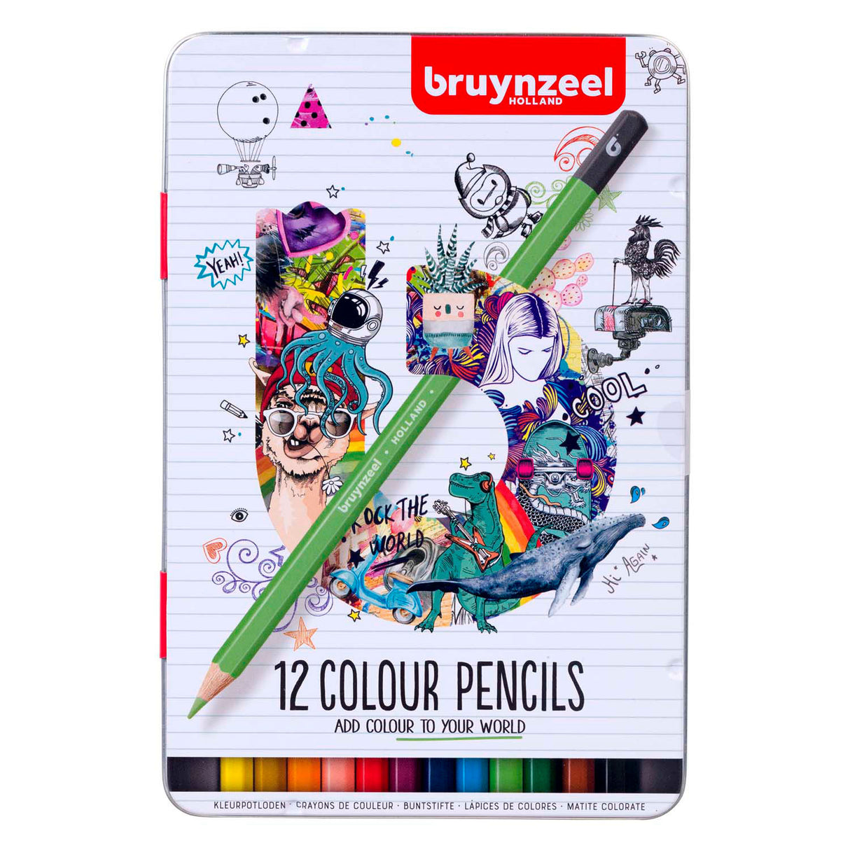 Boîte de crayons de couleur Bruynzeel, 12 couleurs