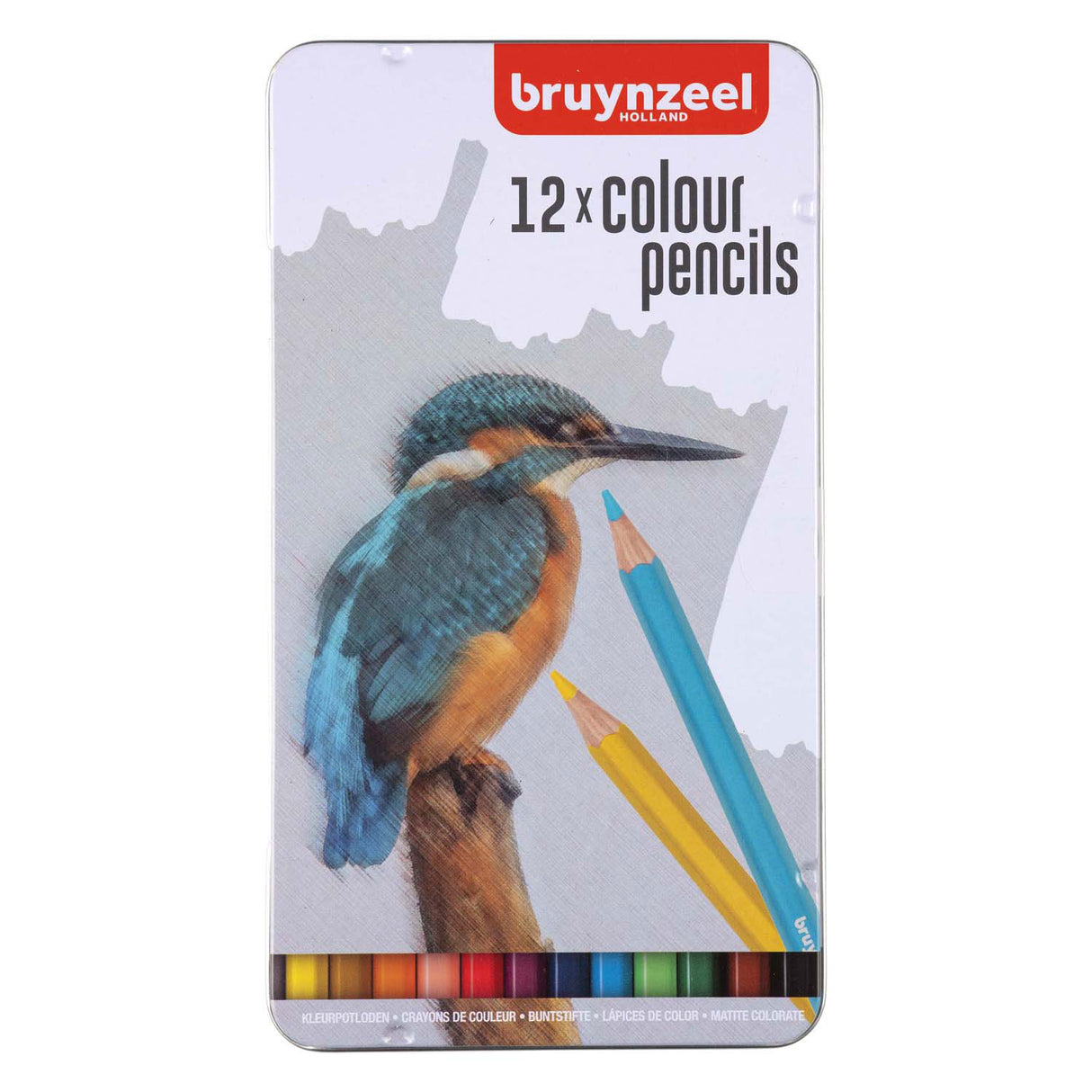Bruynzeel 12 crayons de couleur en boîte - martin-pêcheur