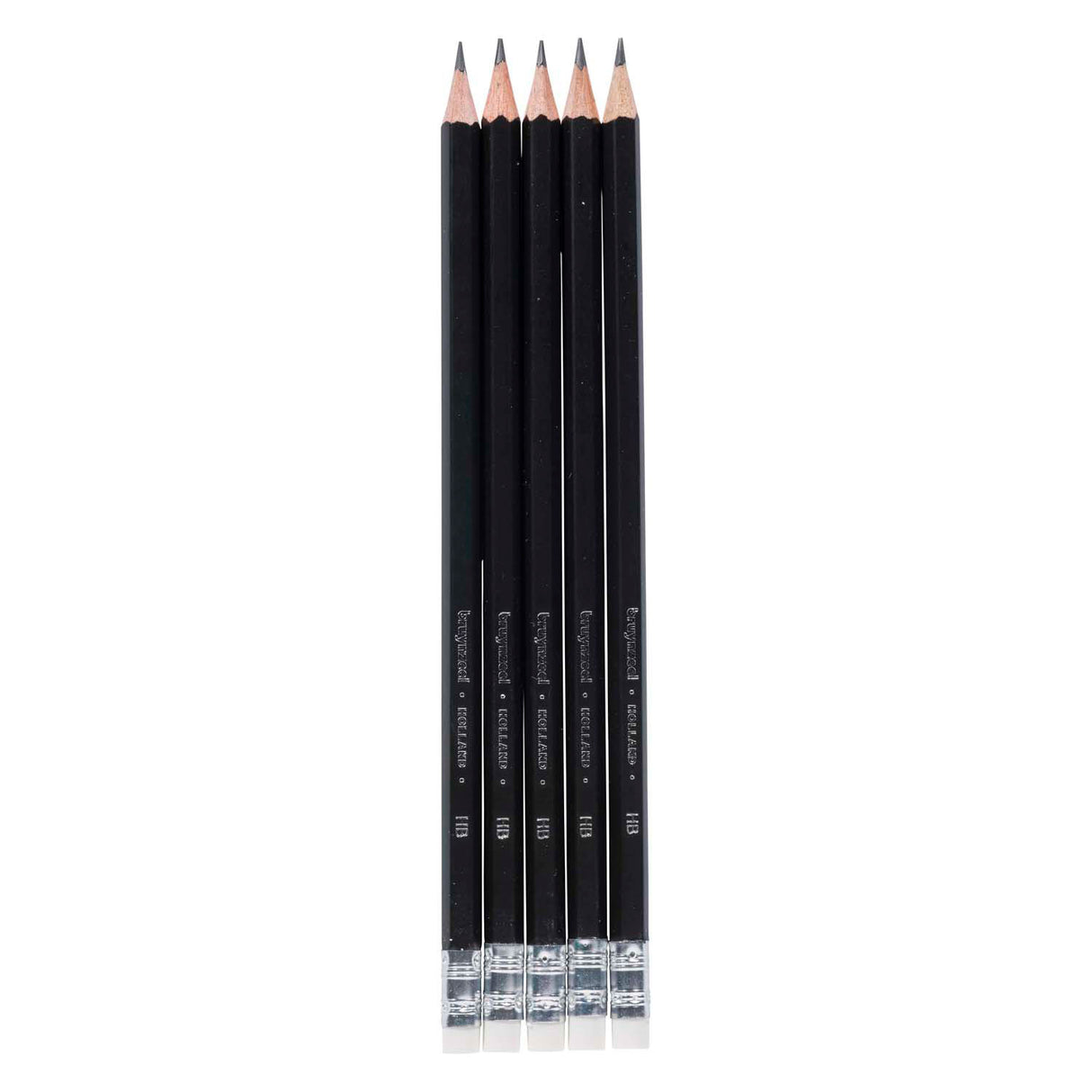 Set de crayons graphite Bruynzeel, 5 crayons HB avec gomme