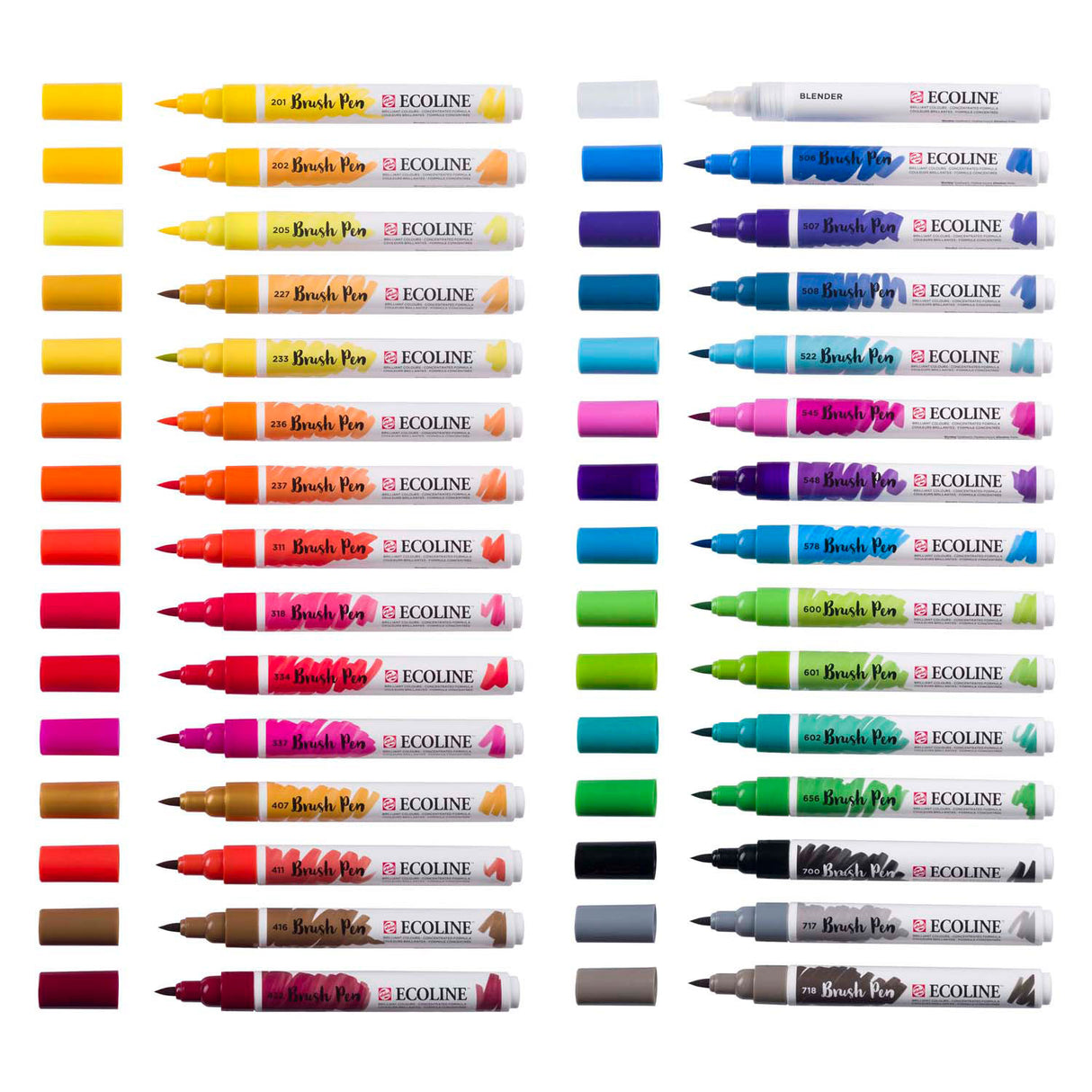Ensemble de stylos pinceaux Ecoline primaire | 30 couleurs