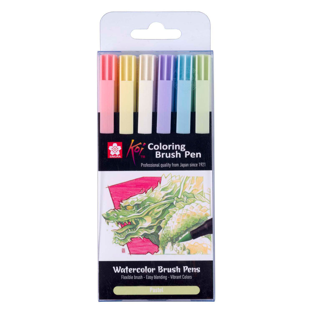 Ensemble de stylos pinceaux Sakura couleurs pastel - marqueurs créatifs pour dessiner et colorier.