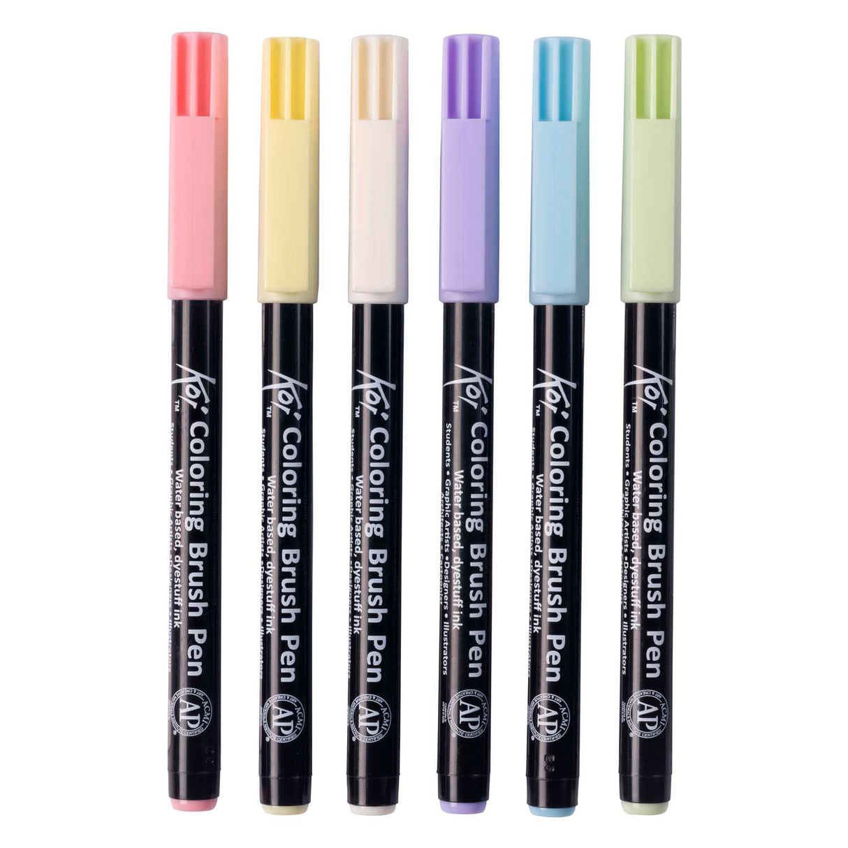 Ensemble de stylos pinceaux Sakura couleurs pastel - marqueurs créatifs pour dessiner et colorier.