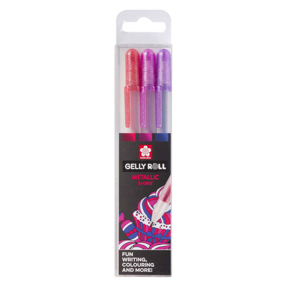 Sakura Gelly Roll Metallic Lot de 3 stylos gel bonbons