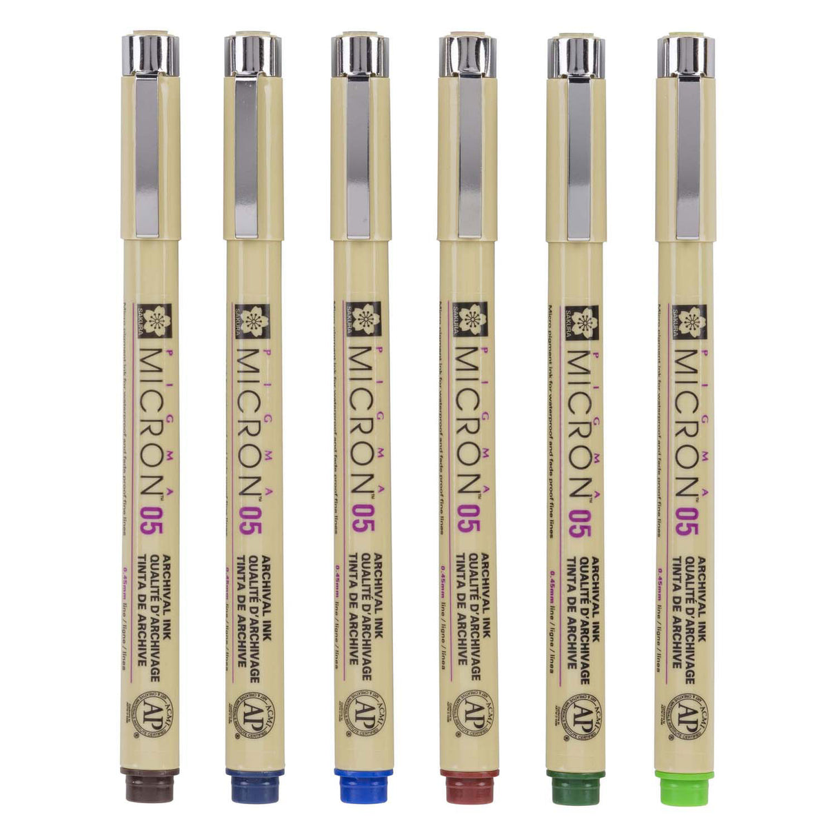 Trousse Sakura pigma micron 05 avec 6 couleurs de terre
