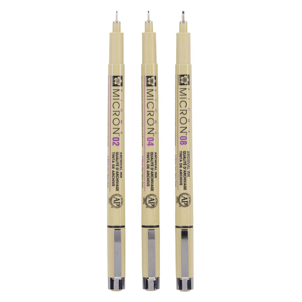 Étui à feutres fins Sakura pigma micron - 3 feutres fins - noir