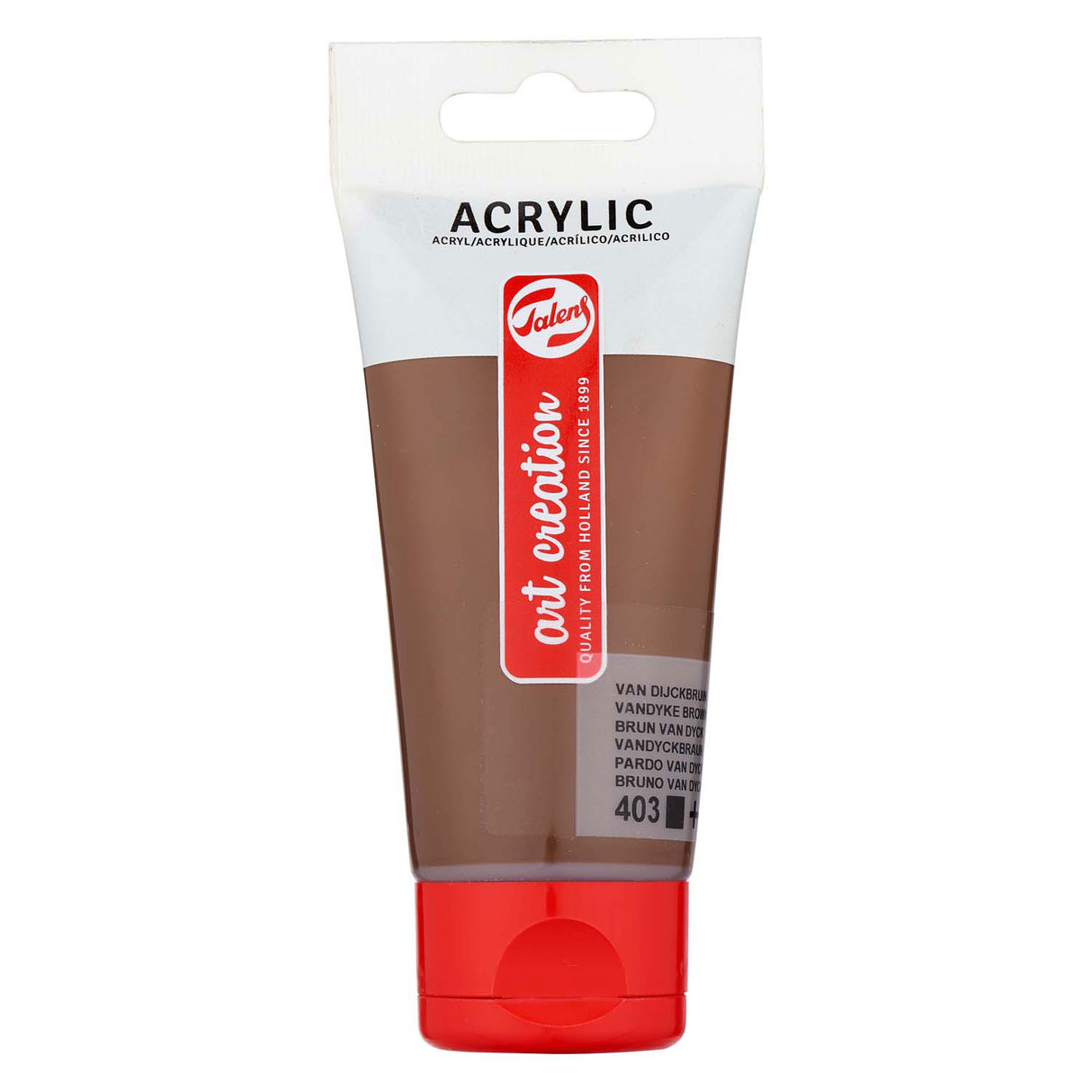 Talens art création peinture acrylique tube 75ml marron van dijck 403
