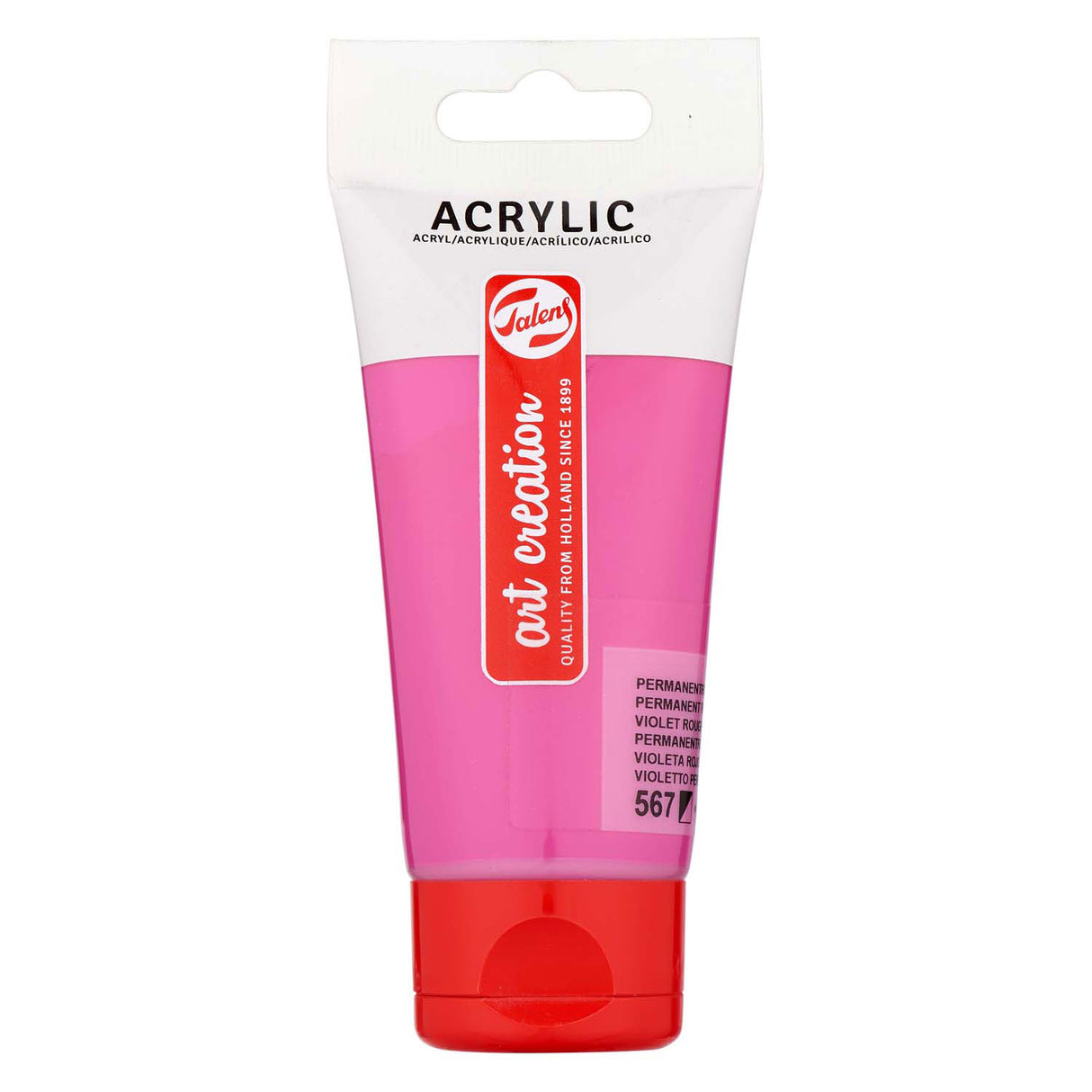 Talens art création peinture acrylique tube 75ml permanent rouge violet