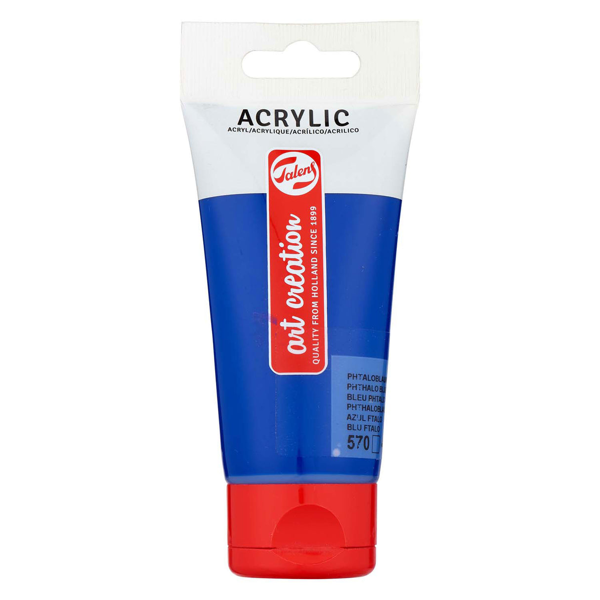 Talens art création peinture acrylique tube 75ml bleu phtalo 570