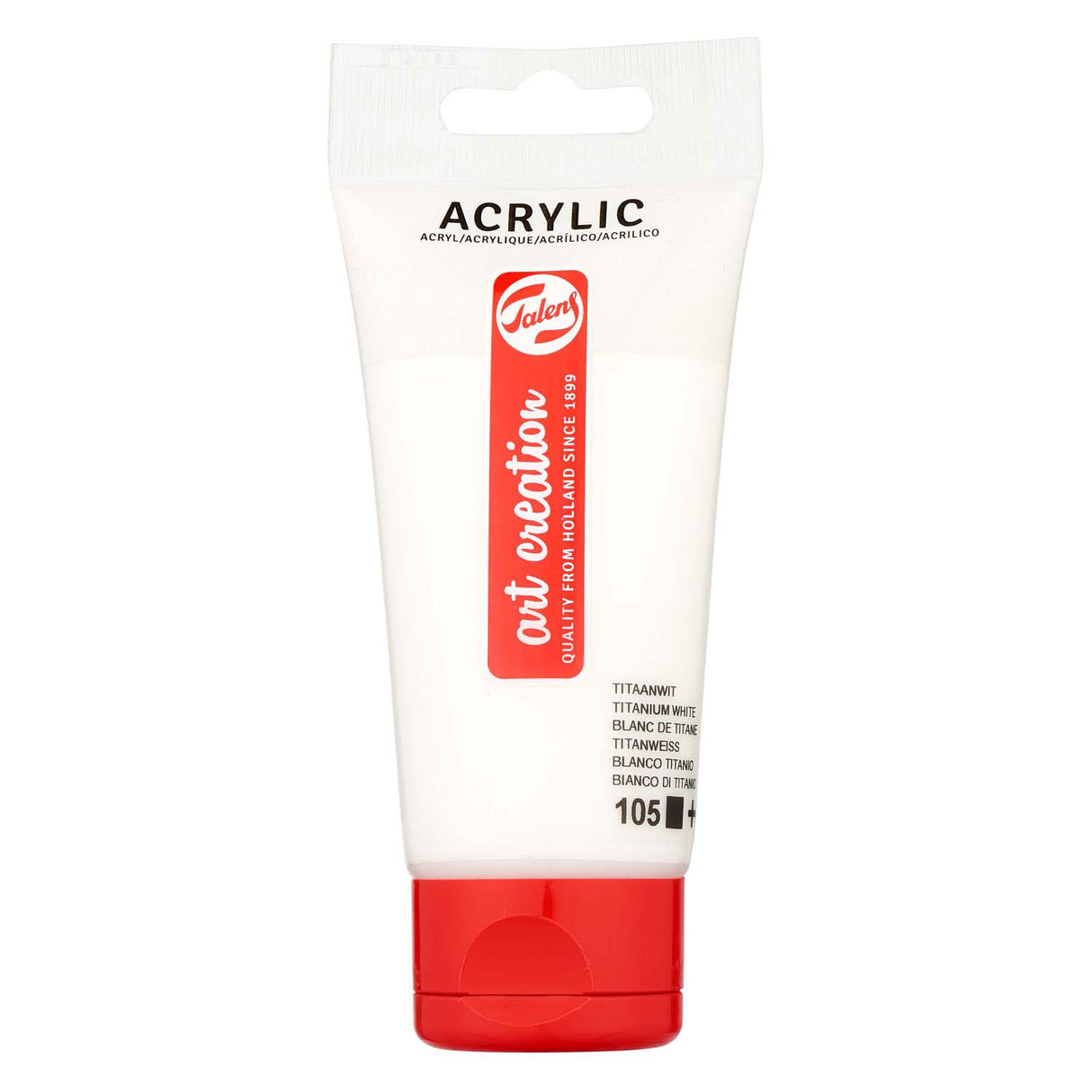 Talens art création peinture acrylique tube 75ml blanc de titane 105