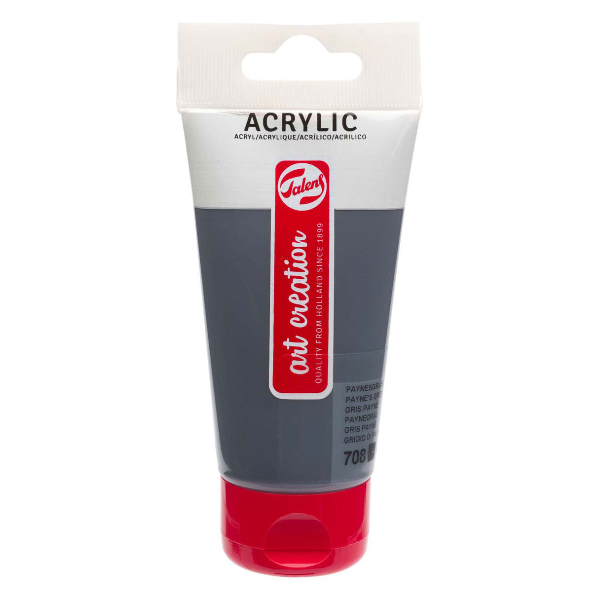 Talens art création peinture acrylique tube 75ml gris paynes 708