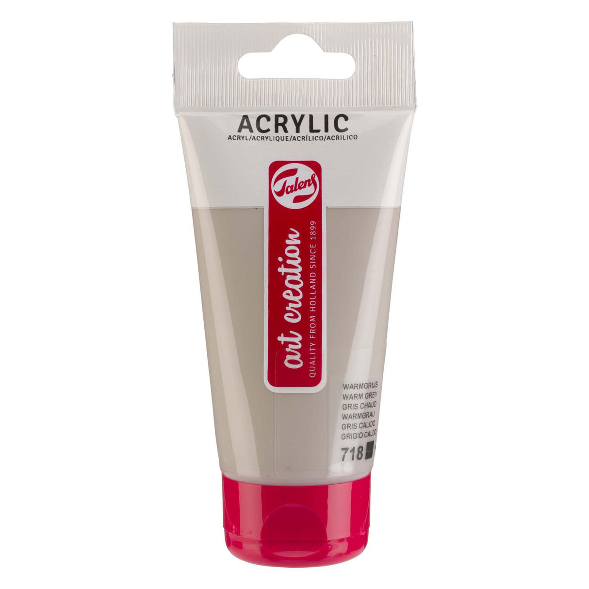 Talens art création peinture acrylique tube 75ml gris chaud 718