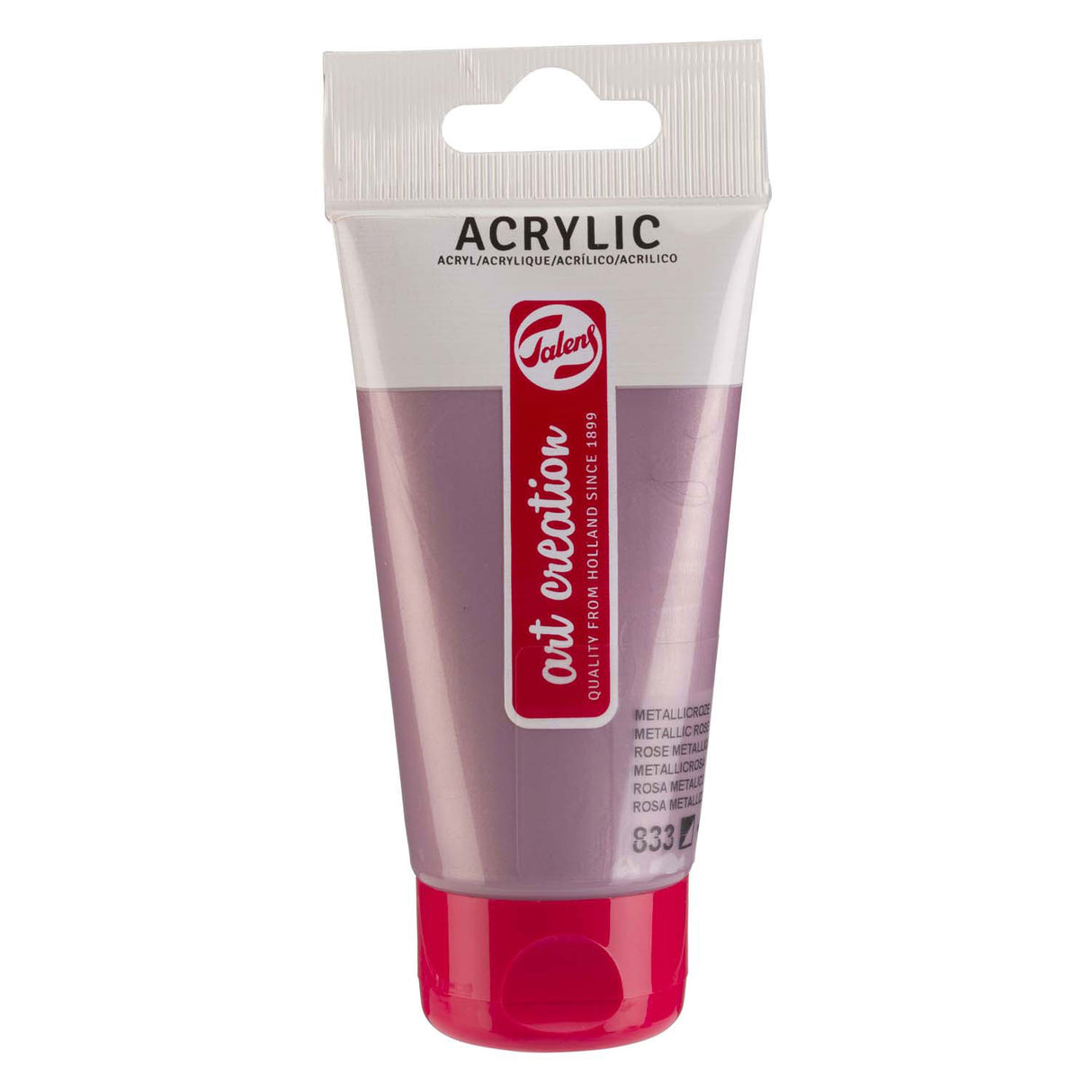 Talens art création peinture acrylique tube 75ml rose métallisé 833