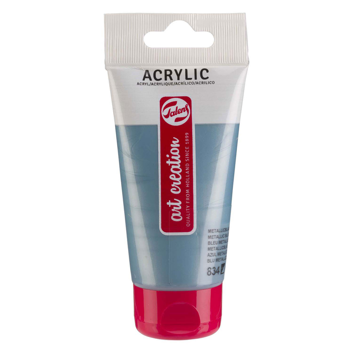 Talens art création peinture acrylique tube 75ml bleu métallisé 834