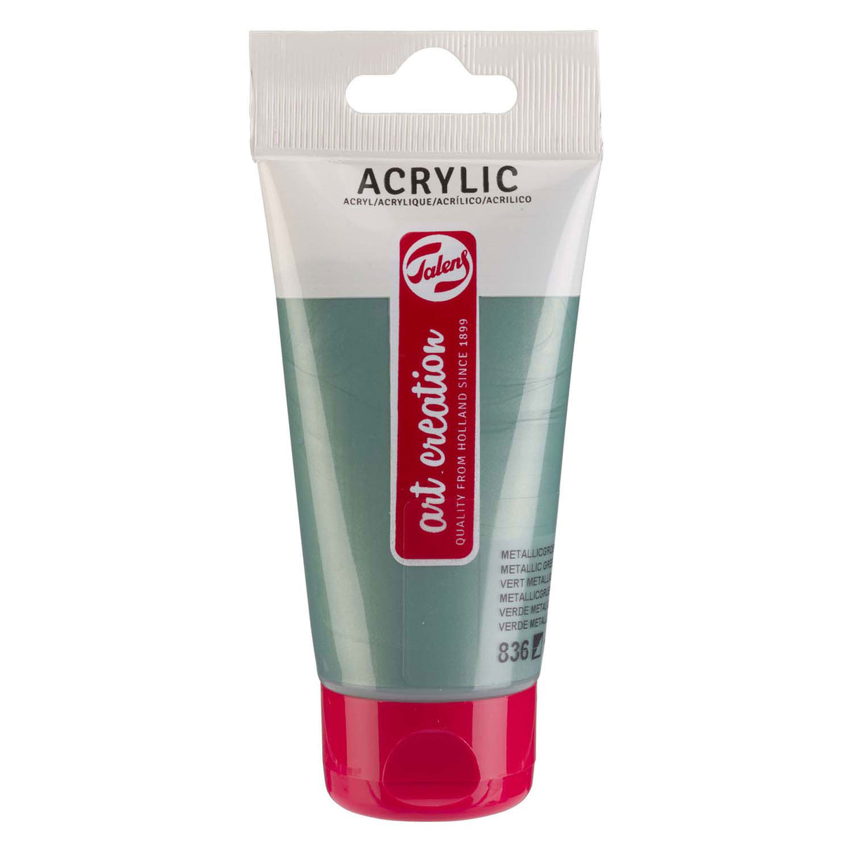 Talens art création peinture acrylique tube 75ml vert métallisé 836