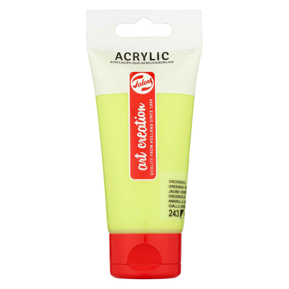 Talens art création peinture acrylique tube 75ml vert jaune 243