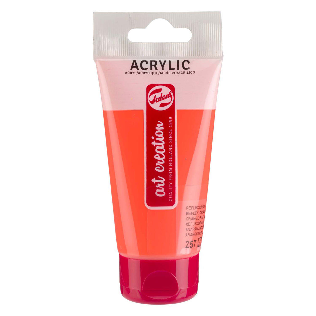 Talens art création peinture acrylique tube 75ml orange reflex 257