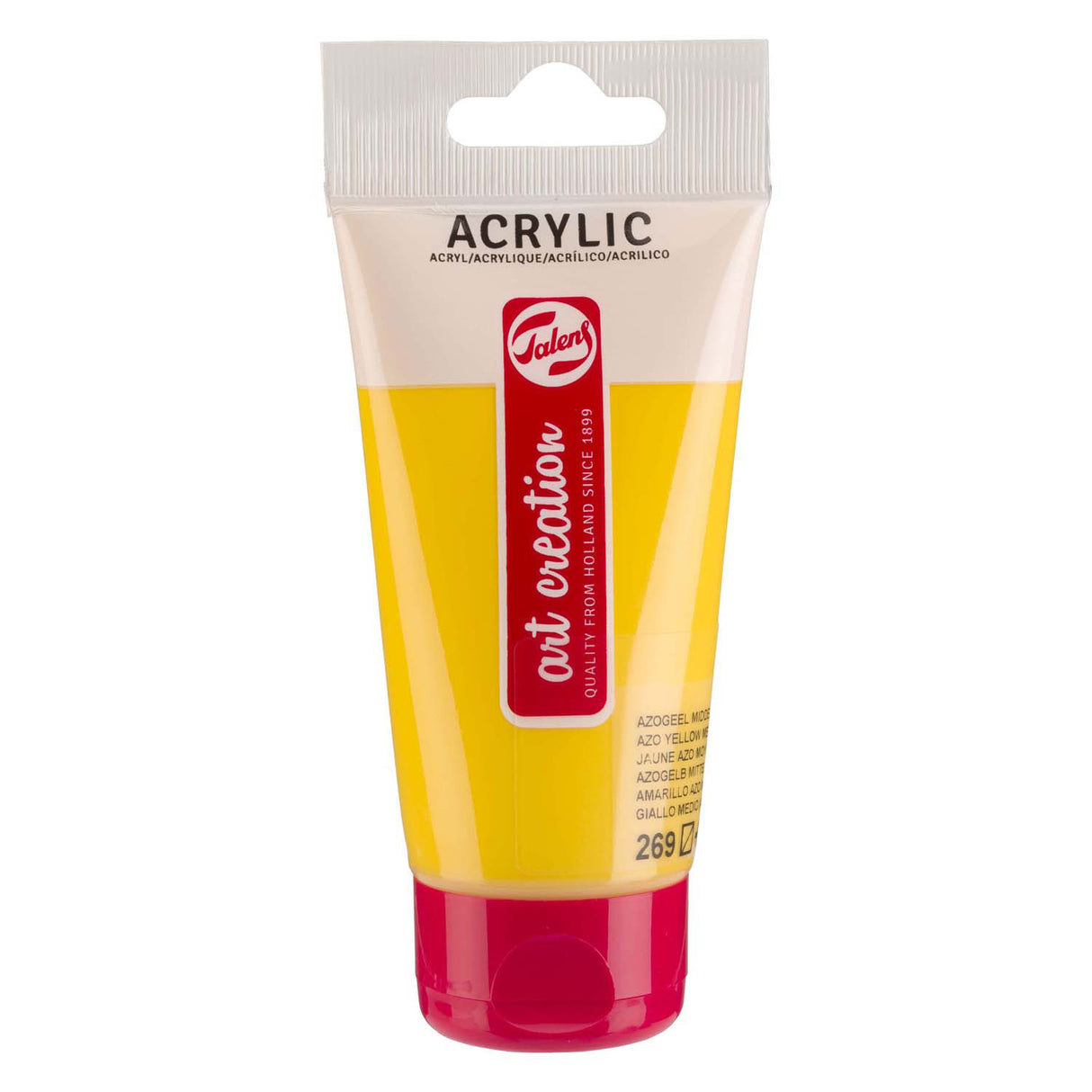Talens art création peinture acrylique tube 75ml jaune azo moyen 269