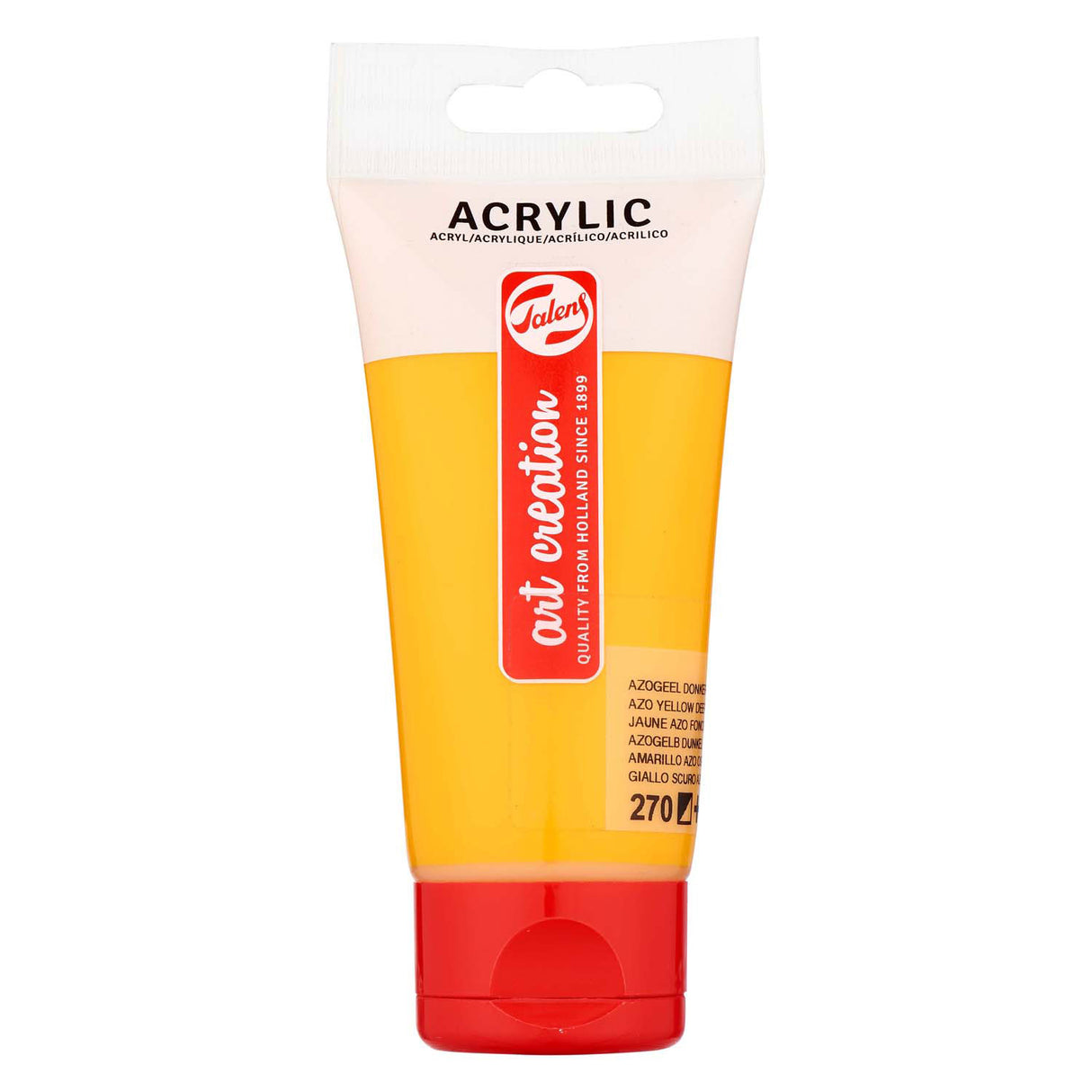 Talens art création peinture acrylique tube 75ml jaune azo foncé 270