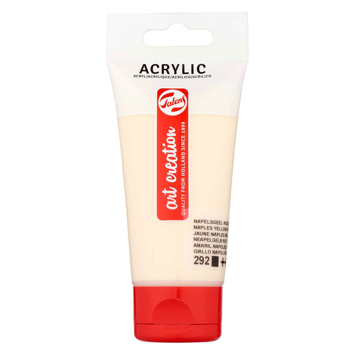 Talens art création peinture acrylique tube 75ml jaune de naples rd clair