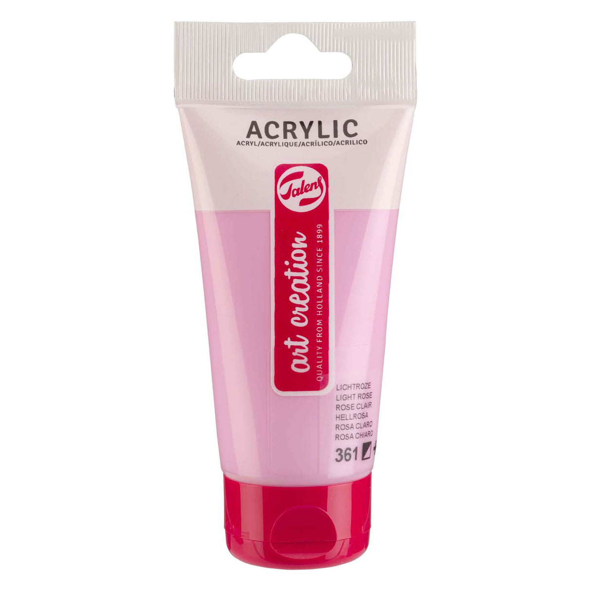 Talens art création peinture acrylique tube 75ml rose clair 361