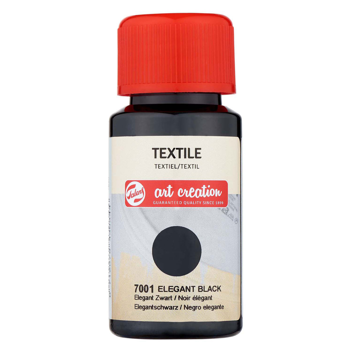 Talens art création textile flacon 50ml noir élégant 7001