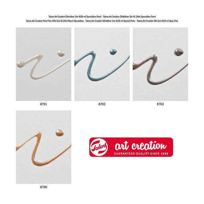 Talens art création effectliner set 4x28ml spécialités perle