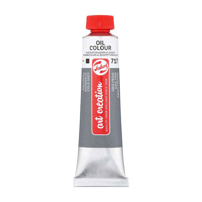 Talens art création peinture à l'huile tube 40ml gris froid 717