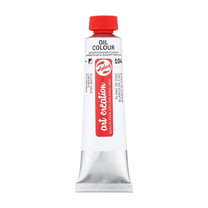 Talens art création peinture à l'huile tube 40ml blanc de zinc (huile de carthame