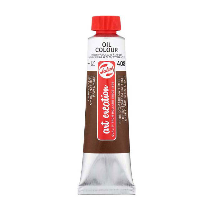 Talens art création peinture à l'huile tube 40ml terre d'ombre naturelle 408
