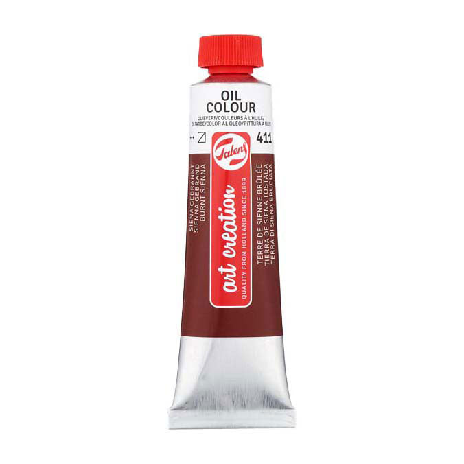 Talens art création peinture à l'huile tube 40ml sienne brûlée 411