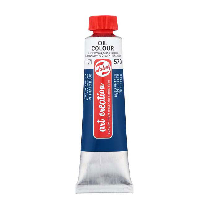 Talens art création peinture à l'huile tube 40ml bleu phtalo 570