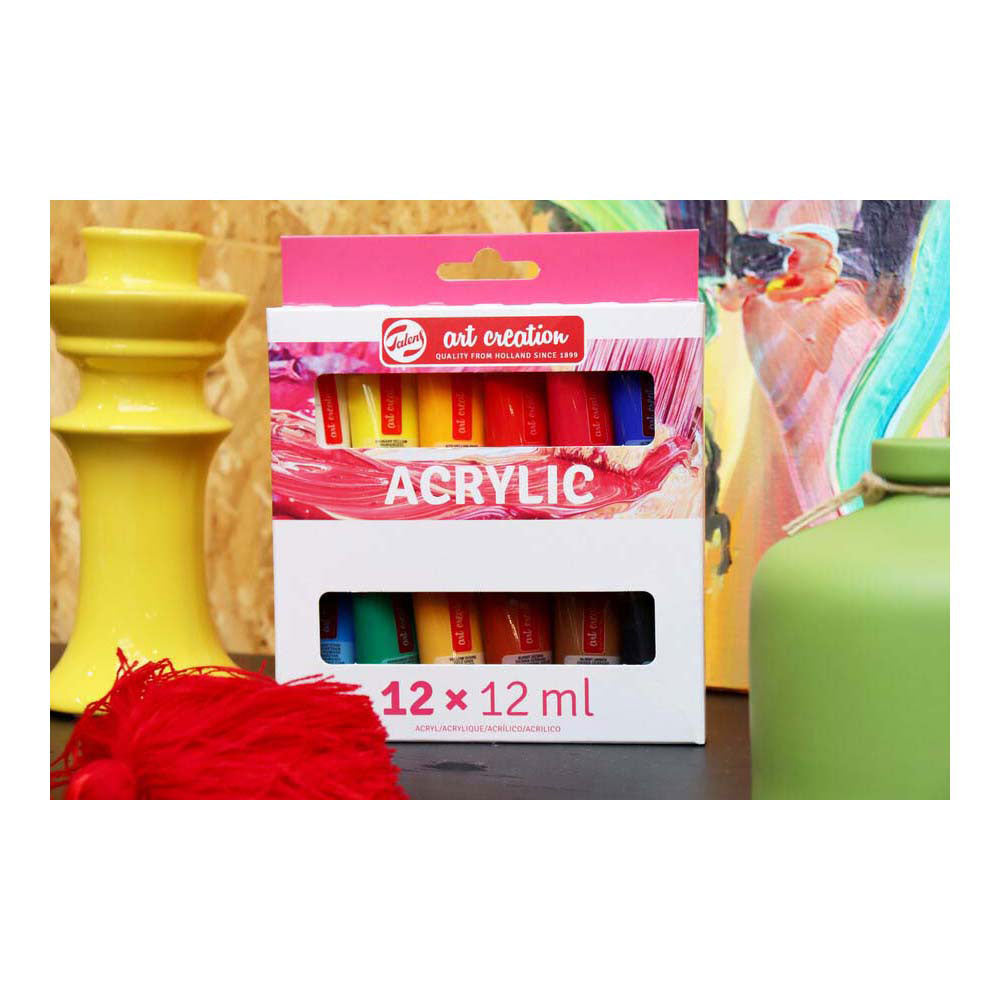 Ensemble de peinture acrylique Talens art création, 12x12ml