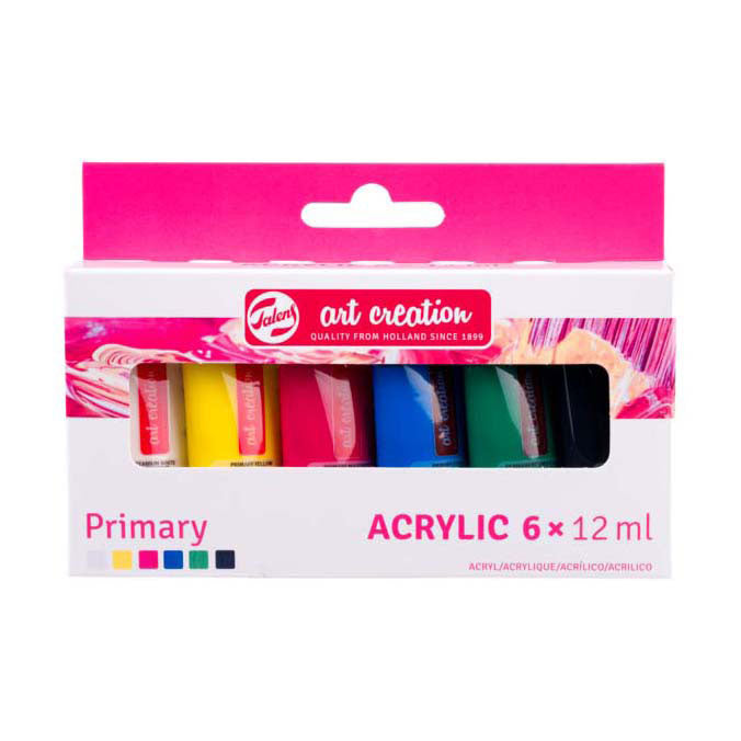 Talens art création ensemble de peinture acrylique primaire, 6x12ml