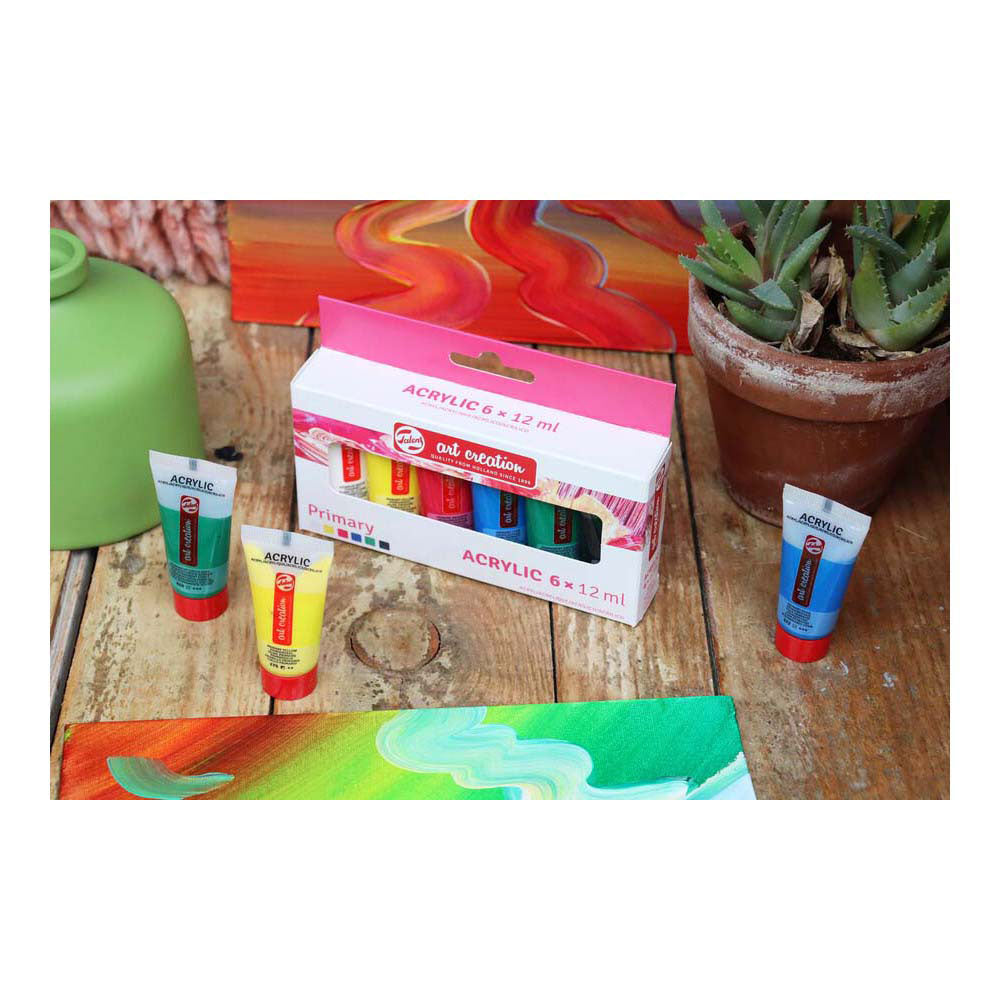 Talens art création ensemble de peinture acrylique primaire, 6x12ml