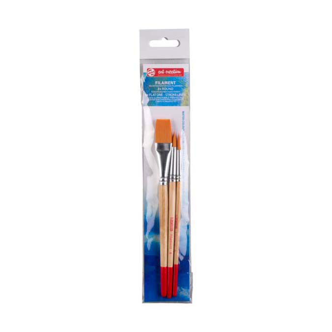 Talens art création pinceau aquarelle lot de 3 - polyester