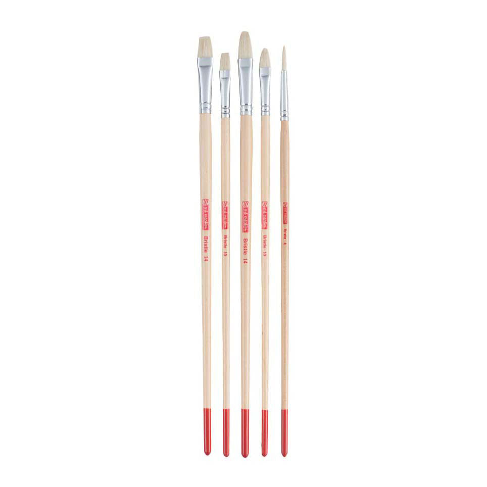 Ensemble de pinceaux acryliques à l'huile Talens art création composé de 5 poils de porc