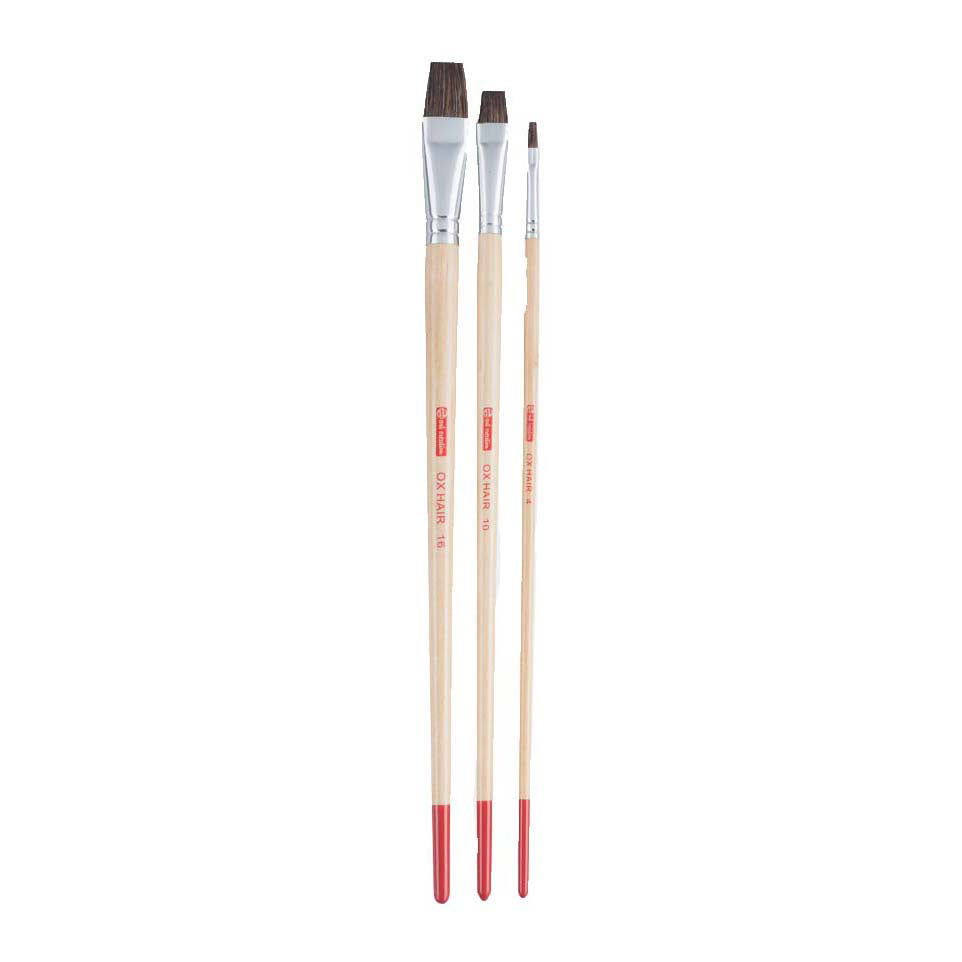 Talens art création huile acrylique pinceau set v3 poils de bovin plats
