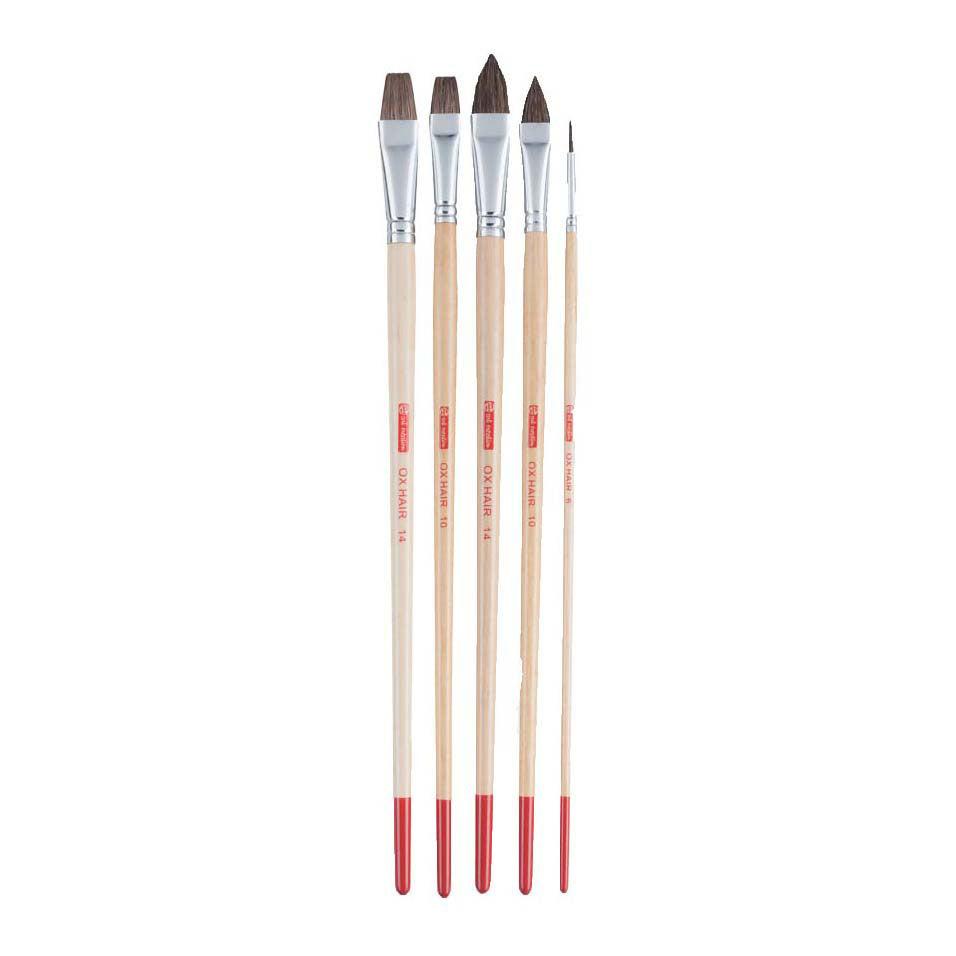 Talens art création huile acrylique pinceau lot de 5 poils de bovin