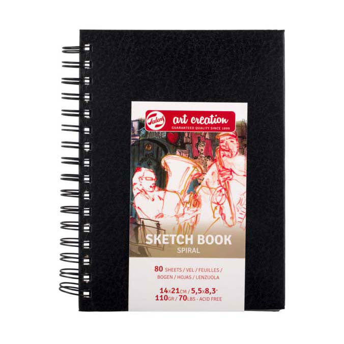 Talens art création carnet de croquis spirale 14x21cm 110 g 80v