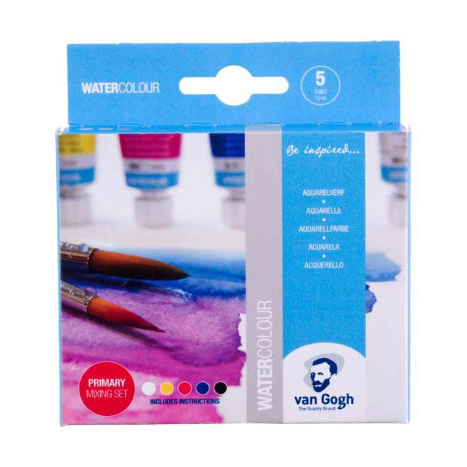 Ensemble de mélange primaire d’aquarelle Van Gogh | 5 tubes de 10 ml