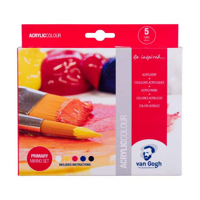 Ensemble de mélange primaire de peinture acrylique Bruynzeel van Gogh | 5x40 ml