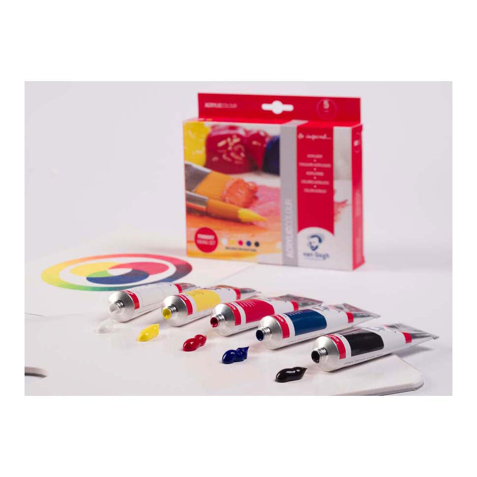 Ensemble de mélange primaire de peinture acrylique Bruynzeel van Gogh | 5x40 ml