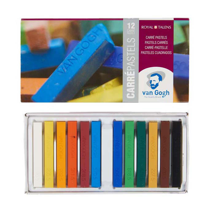 Pastels Bruynzeel van Gogh, 12 pièces.